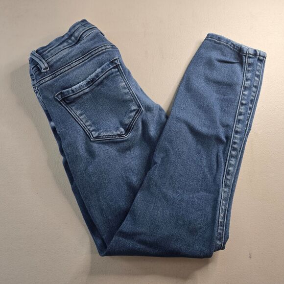 KanCan Jeans Women's 24 Blue Medium Wash Distressed Skinny Ankle - Picture 11 of 16